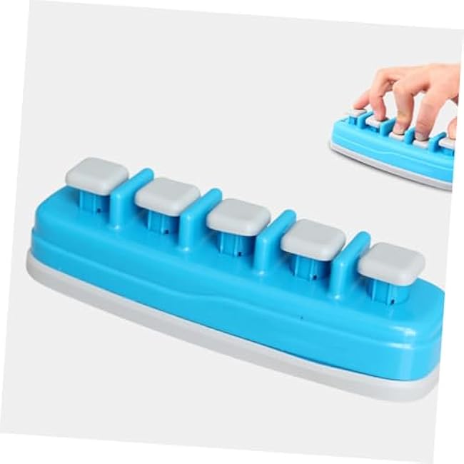 Totority Piano Finger Trainer Blue Moderate Finger Exerciser for Hand Grip Strength and Dexterity for Musicians and Athletes Portable Hand Exercise Tool for Flexibility and Mobility