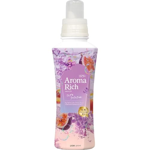 ソフラン アロマリッチ みずみずしくさわやかなフィグ&ライラックの香りの香り 本体400ml 柔軟剤 天然アロマオイル配合 防臭 抗菌