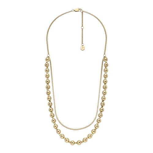 Image of Fossil Women's Ellis Toi Et Moi Gold-Tone Brass Station Necklace