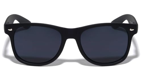 Dweebzilla Black Soft Rubber Coat Frame Classic Square Sunglasses w/Super Dark Lenses2