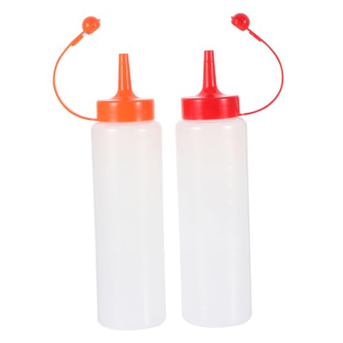 Unomor 2pcs Salad Dressing Bottle Glue Bottle Mayonnaise Squeeze Bottle Mini Seasoning Bottles Art Craft Paint Bottle Ketchup Squirt Bottles Sauce Squirt Bottles Honey Syrup Pe re-usable