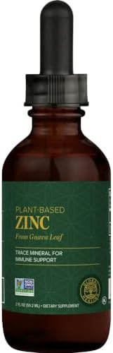 Global Healing USDA Organic Zinc Liquid Supplement - Pure Vitamin Drops for Immune System Boost, Hormone Balance, and Healthy Aging - Vegan-Friendly, Non-GMO - 2 Fl Oz