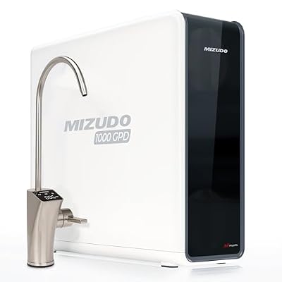 Tankless Reverse Osmosis System, Mizudo 1000GPD RO Under Sink Water Filter, 3-Year Filter Life, 9 Stage RO Water Filtration, Fast Flow, NSF/ANSI 42 & 58 & 372 Certified, Smart Faucet with TDS Display