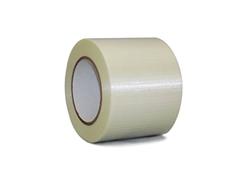 Image of GGR Supplies T.R.U. FIL-835B /D Transparent Bi-Directional Filament Strapping Tape: 4 in. x 60 yds.