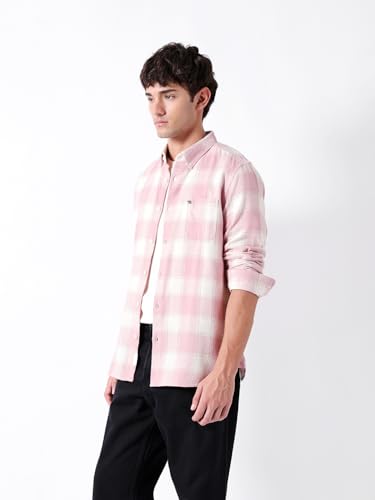 Image of THE Bear House Cotton Men Shirt, Slim Fit