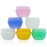 Travel PP Cream Jars with Lids Travel Accessories Bottles for Toiletries TSA Approved Leak-proof & BPA Free Containers for Cosmetic Makeup Face Body Hand Cream(6 Jars+1Bag+1Spatula)