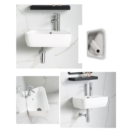 Mini lavabo d'angle en céramique mural pour petit espace
