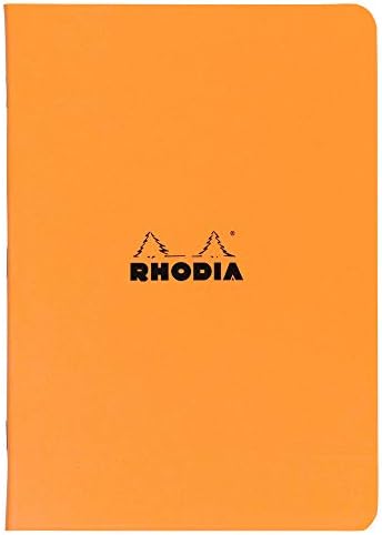 RHODIA 119163C - Black Piqué Notebook - A4 - Small Squares - 96 pages - White Clairefontaine Paper 80 g/m - Soft, resistant and waterproof coated card cover - Classic