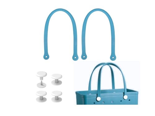 Image of Replacement Straps for Large Rubber Beach Bag, Replacement Handles with 4 Snaps for Rubber Beach Bag, EVA Bag Strap Replacement, Beach Bag Repair Kit