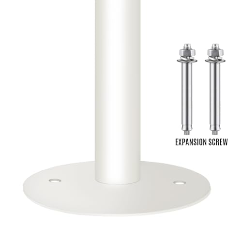 Image of Outdoor Cigarette Butt Receptacle 43-inch White /Metals Standing Ashtray for Patio, Offices, Home, Restaurants, Backyard (White)