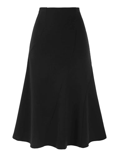 Allegra K High Waisted Fishtail Skirts for Women's Business Casual Panel Midi Skirt