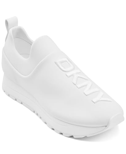 DKNY Women's Jadyn Slip On Jogger Sneaker, White, 8.5