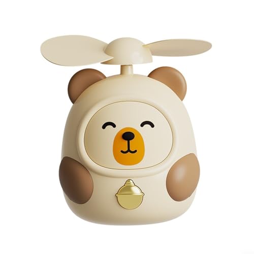 HOHOVYVY Bonito ventilador USB con diseño de conejillo de indias, ventilador de mano silencioso de 2 velocidades, alas suaves, flujo de aire seguro, compacto para viajes y oficina