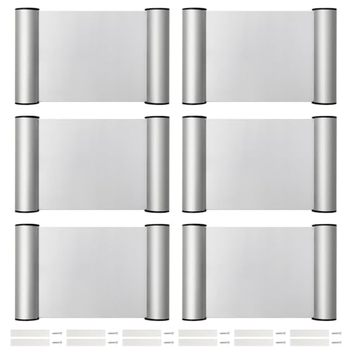 Dagran 6 Pezzi A6 Targhette Porta Ufficio in Alluminio (148x105 mm)Autoadesivo Set completo Installazione su Porta per Segnaletica Professionale in Uffici, Studi Medici, Ambienti Commerciali ed Eventi