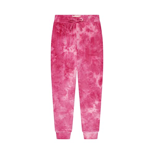 Image of BTween Girls 3 Pack Velour Jogger Pant Set Solid, Tie Dye or Camo Sweatpants for Girls