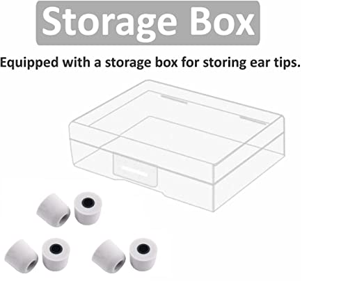 Image of JNSA Replacement for WF 1000XM4 Silver 1000XM5 Memory Foam Ear Tips Noise Canceling Foam Eartips Ear Plug Ear Tip Foam Ear Caps M Size 3 Pairs, [Fit in Case], Silver,Medium Size (FoamXM4S3PM)