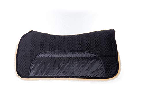 Merauno Lammfell Westernpad mit Einschubtaschen Pads (Square) (Natur)