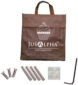 Miniatura 6 de Soporte grande de 7 niveles para cupcakes de vidrio acrílico para fiesta de bodas y torre de postre con patas de barra (7SF)