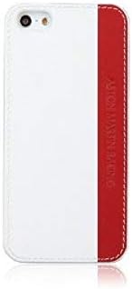 Aston Martin Racing ® Apple iPhone 5 / 5S / SE Viscous Leather Case Limited Edition Back Cover-Red + White