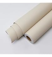 Yun-aeon Beige Textured Peel and Stick Wallpaper 15.7" × 120" Removable Waterproof Contact Paper ...