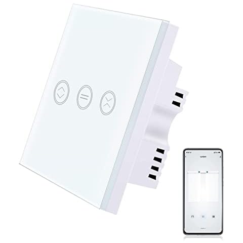 UseeLink Smart Roller Shutter Switch, Alexa Smart Roller Shutter Switch, WiFi Curtain Switch, Alexa/Google Home Compatible, for Motorized Curtains, Roller Shutters, Power Doors(1 Pack) Cover
