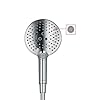 hansgrohe Raindance Select S Easy Install 5-inch Handheld Shower Head Modern 3 -Spray PowderRain, Rain, Whirl 26037001