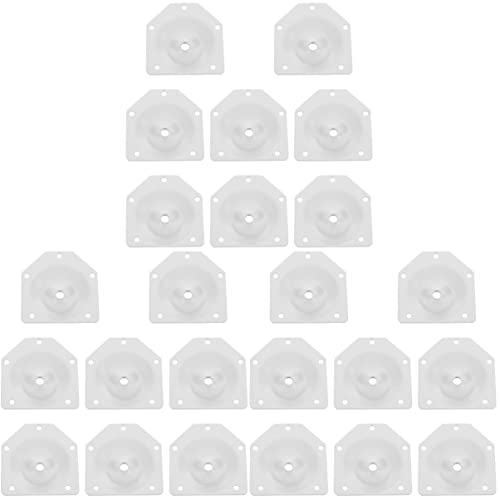Housoutil 24 Stcs Möbelbeinsofa Bein Montageplatte Abgewinkelte Montageplatten Möbel Bein Eisenplatten Befestigungsplatten Reparatur Cover