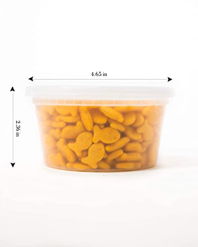 Edi [12 Oz, 50 Sets] Plastic Deli Food Storage Containers With Airtight Lids | Microwave-, Freezer-, Dishwasher-Safe | Bpa Free | Heavy-Duty | Meal Prep | Leakproof | Recyclable #TOP6