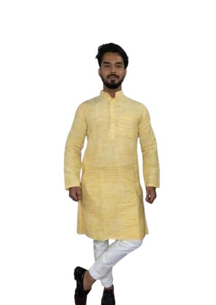 Men Classic Kurta Regular Fit Long Sleeve Ethnic Outfit for Festive Casual Traditional Use-picture-40