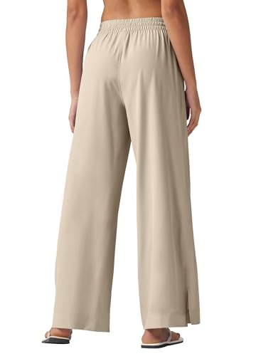 Willit Women's Wide Leg Pants Swim Beach Pants UPF 50+ Lightweight Travel Quick Dry Sun Protective 29" 31"