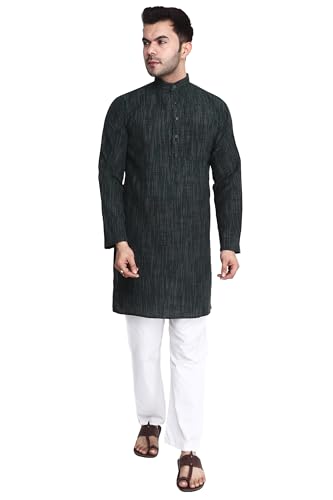 Image of Men's Khadie Cotton Relaxed Straight Kurta