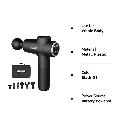 Youdgee Massage Gun Deep Tissue For Muscles, Back, Neck, Shoulder, Leg Pain Relief – Percussion Massage Gun For Athletes Body Massager Tool #TOP7