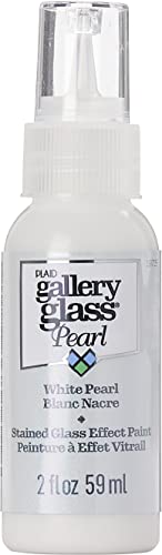 Gallery Glass White Pearl Stained Glass 2 fl oz Brilliant Smooth Finish Paint Perfect for Easy to Apply DIY Arts and Crafts 19715