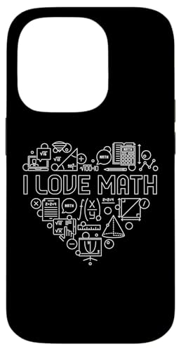 I Love Math Heart Back To School ���w ���t �w�� �X�}�z�P�[�X iPhone 14 Pro �p