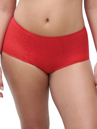 Image of Chantelle Easy Feel Norah High Waisted Covering Full Brief Poppy Red Red 2XL - 18