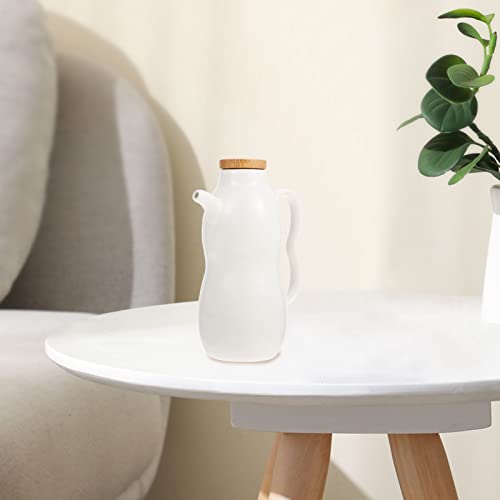 Operitacx Garrafa dosadora de molho de soja de cerâmica: galheteira de vinagre de azeite de oliva co