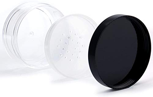 DELE 50g Plastic Empty Powder Puff Case Portable Makeup Case Travel Kit Blusher Cosmetic Makeup Containers with Sifter And Lids (Pack Of 8) - Image 4