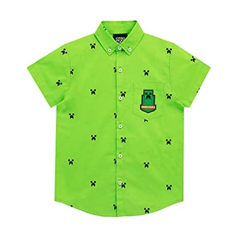 Minecraft Boys Creeper Green Shirt Age 10-11 Cover