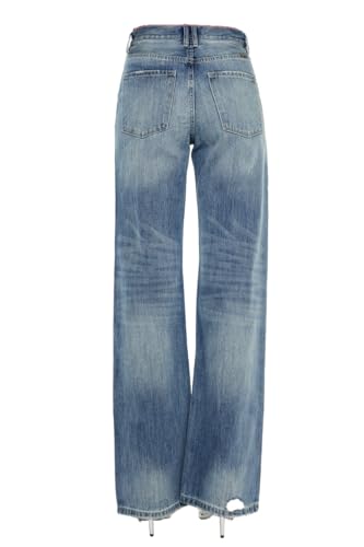 Kan Can Women's Distressed High Waist Bootcut Jeans2