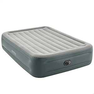 Intex 64126ND – Materasso Dura-Beam Essential Rest Matrimoniale, con Pompa Elettrica Incorporata, 152x203x46 cm