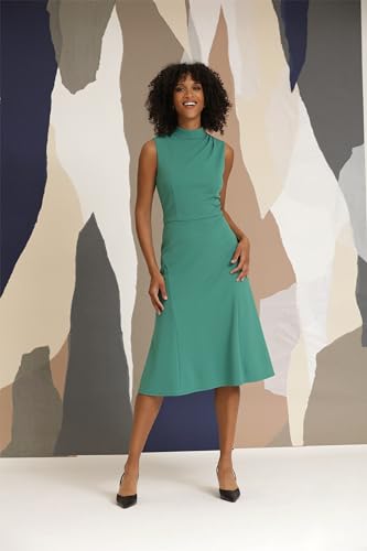 Image of Maggy London Women's Maggy London Women's Dresses High Neck Empire Waist Midi Dress Career Workwear