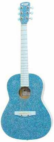 Darling Divas Acoustic Guitar Glitter Blue Sparkle