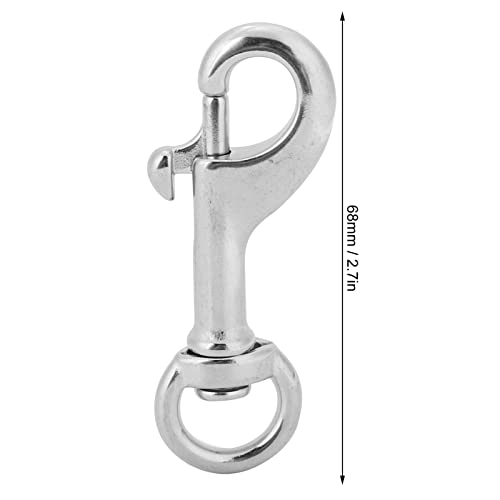 Aatraay Swivel Eye Snap Hooks, 304 Stainless Steel 68Mm Swivel Snap Hooks Multi Purpose Edc Mini Carabiner Quick Release Hook Single Ended Diving Clip 2Pcs/Set #TOP6
