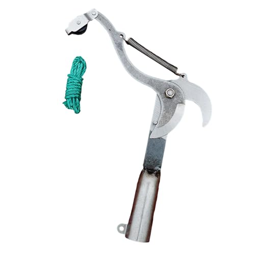 MotiveTech Tijera de Podar de Altura con Cuerda Cortador de Ramas para Recogedor de Frutas Telescópico Herramienta de Jardín Mecanismo de Ahorro de Esfuerz, S
