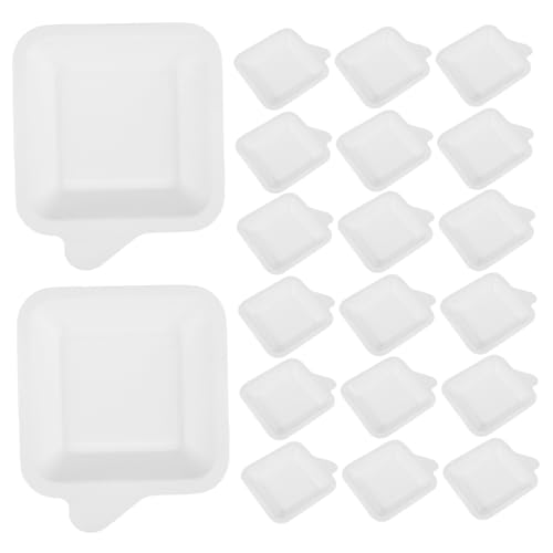 VERDANVERSE 100 Piezas Platos Cuadrados Desechables de Pulpa de Caña de Azúcar Resistentes y Gruesos para Cumpleaños Barbacoas y Catering Platos para Tortas y Aperitivos