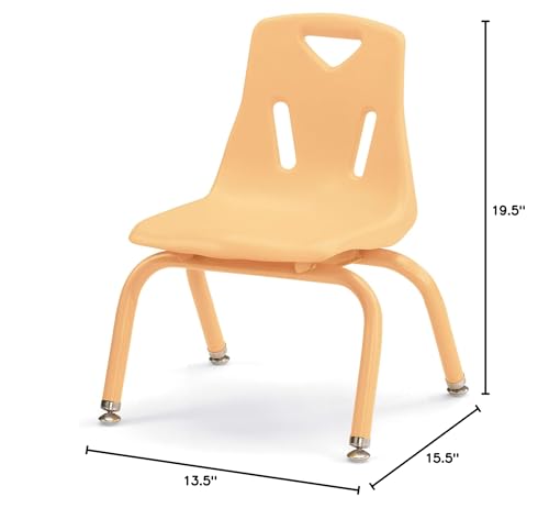 Image of Jonti-Craft 8120JC1251 Stacking Chair with Powder-Coated Legs, 10 inch Height, Camel