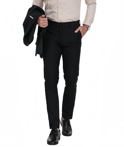Men's Formal Pants Slim Fit Work Dress Pants Casual Trousers Business Suit Formal Pants with Pockets2