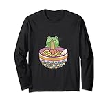 Photo Gallery carino kawaii rana mangiare ramen in ramen bowl maglia a manica Photo Gallery carino kawaii rana mangiare ramen in ramen bowl maglia a manica