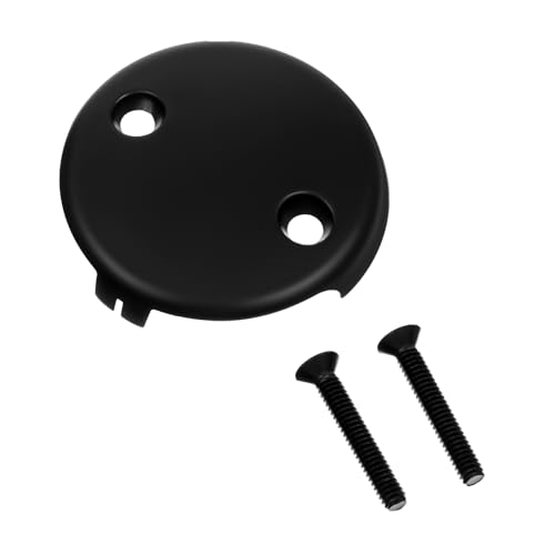 Black Bathtub Overflow Drain Cover 3-1/8