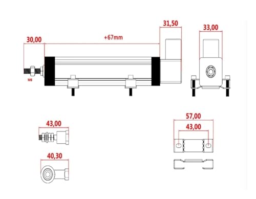 Capteur de déplacement linéaire HLC 50-500mm pour machine de moulage par injection